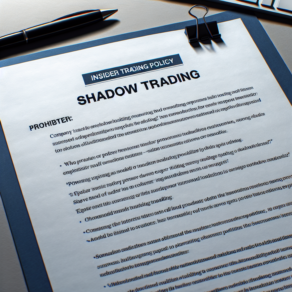 Trade Shadow Is Shadow Trading Prohibited in Your Company's Insider Trading Policy?
