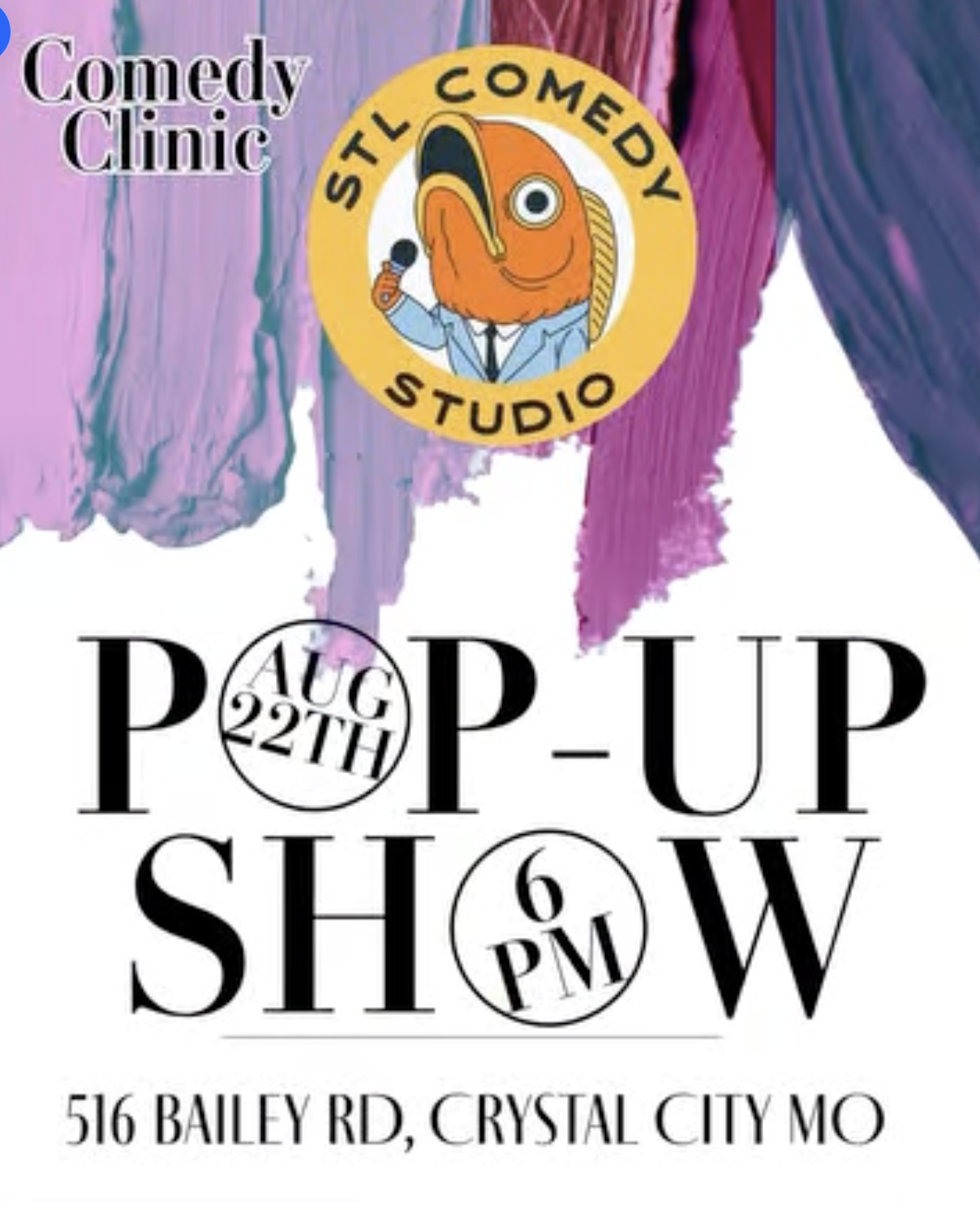 Pop Up Comedy Show August 22