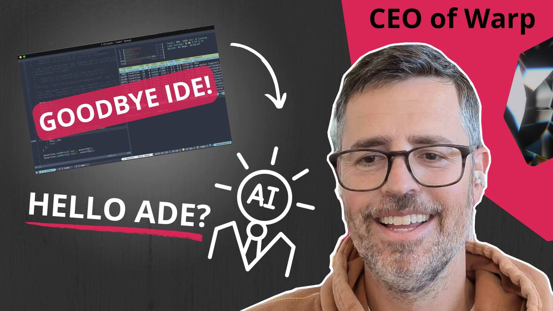 Warp CEO coins "ADE" to replace IDE