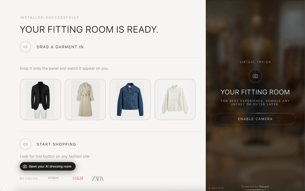 Decart Anywear virtual try-on