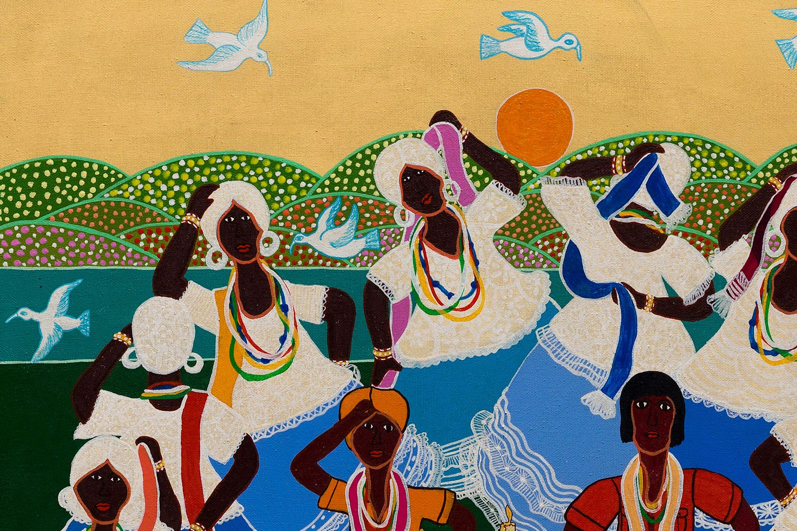 Arte brasileira — pintura de Vanessa Serra representando a cultura e identidade do Brasil
