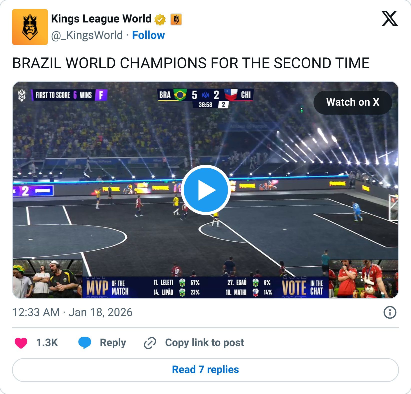 Tweet screenshot