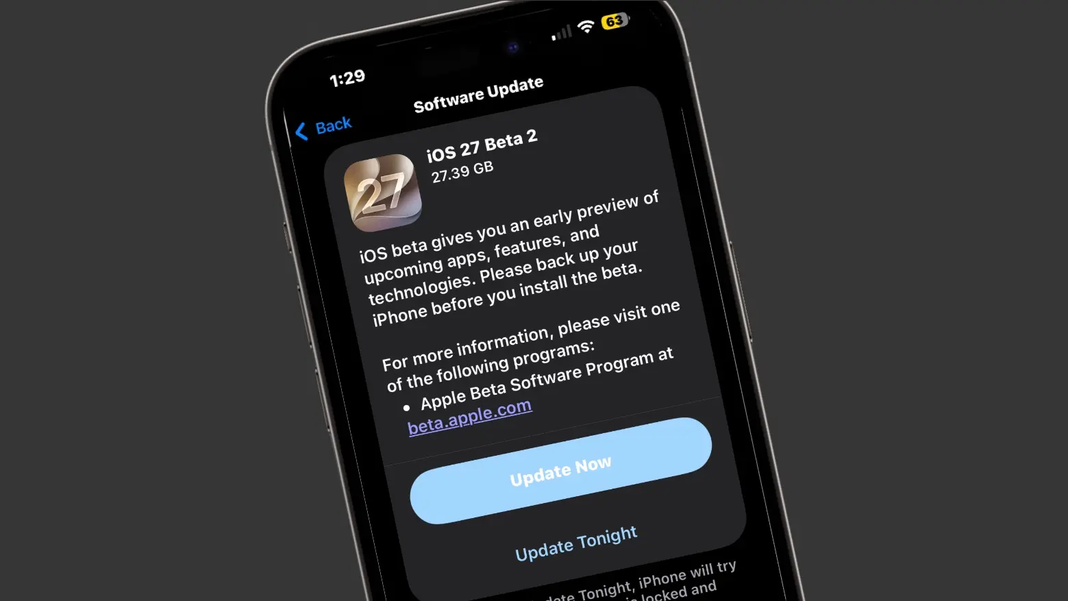 New in beta 2