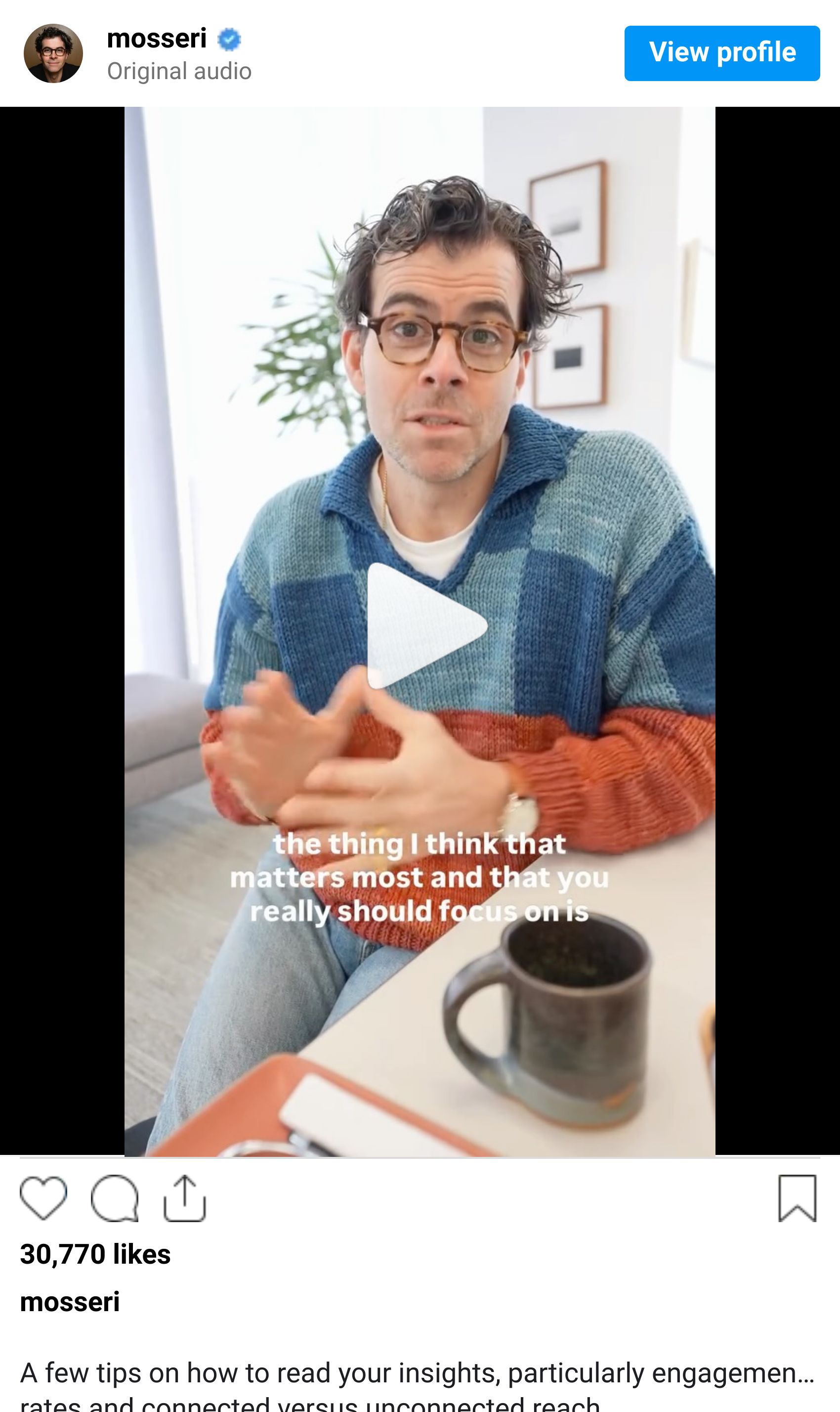 Instagram reel screenshot