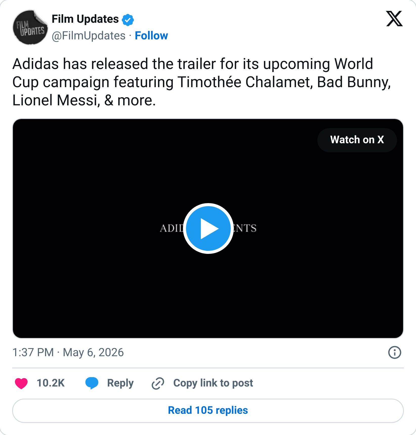 Tweet screenshot