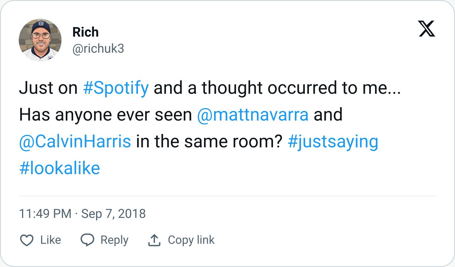 Tweet screenshot