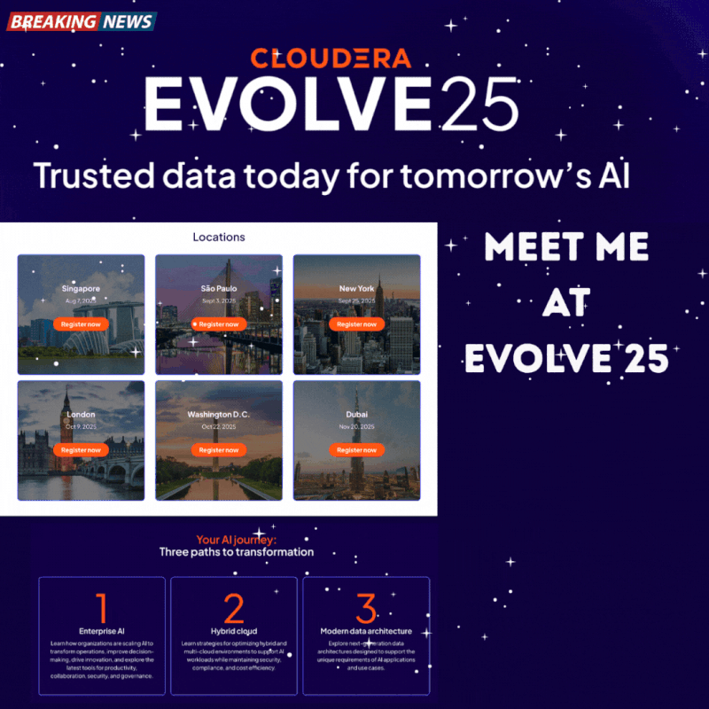Cloudera EVOLVE25 is LIVE, Roadmap for building scalable AI Agents in 2025