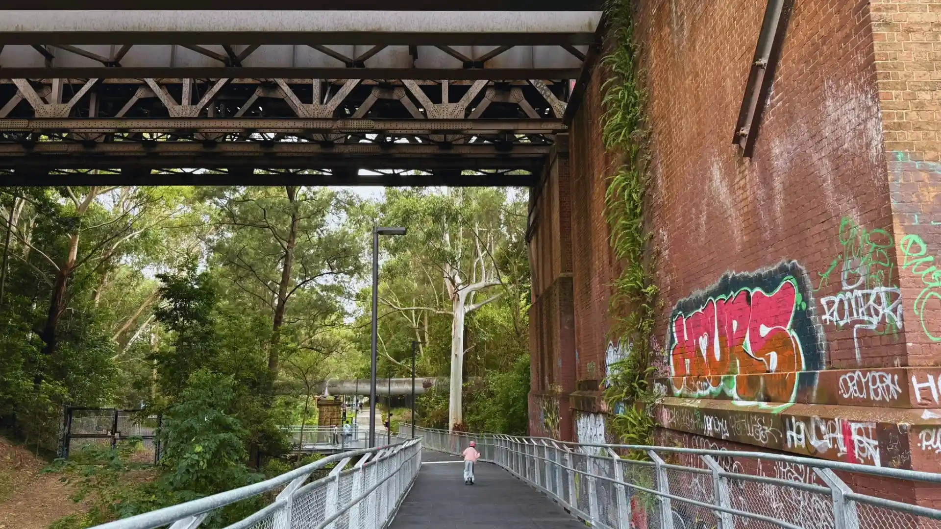 The Mills precinct shows industrial heritage at Lewisham West