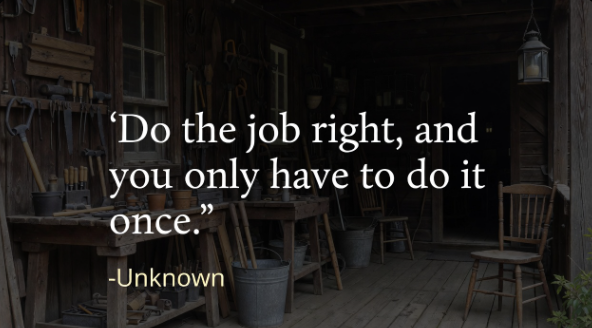 Quote about steady work and character