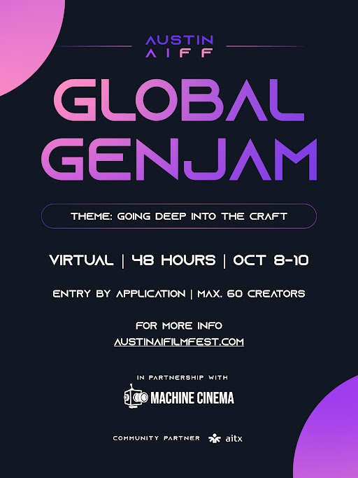 AAIFF Global GenJam, virtual, 48 hours, October 8 to 10