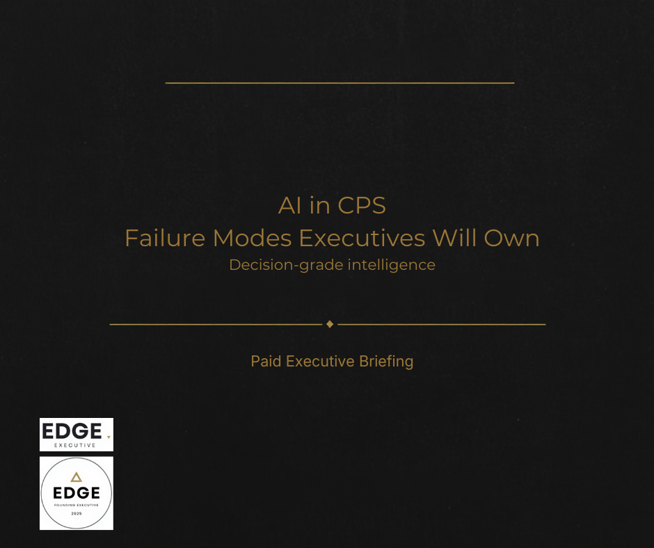 AI in CPS: Failure Modes Executives Will Own