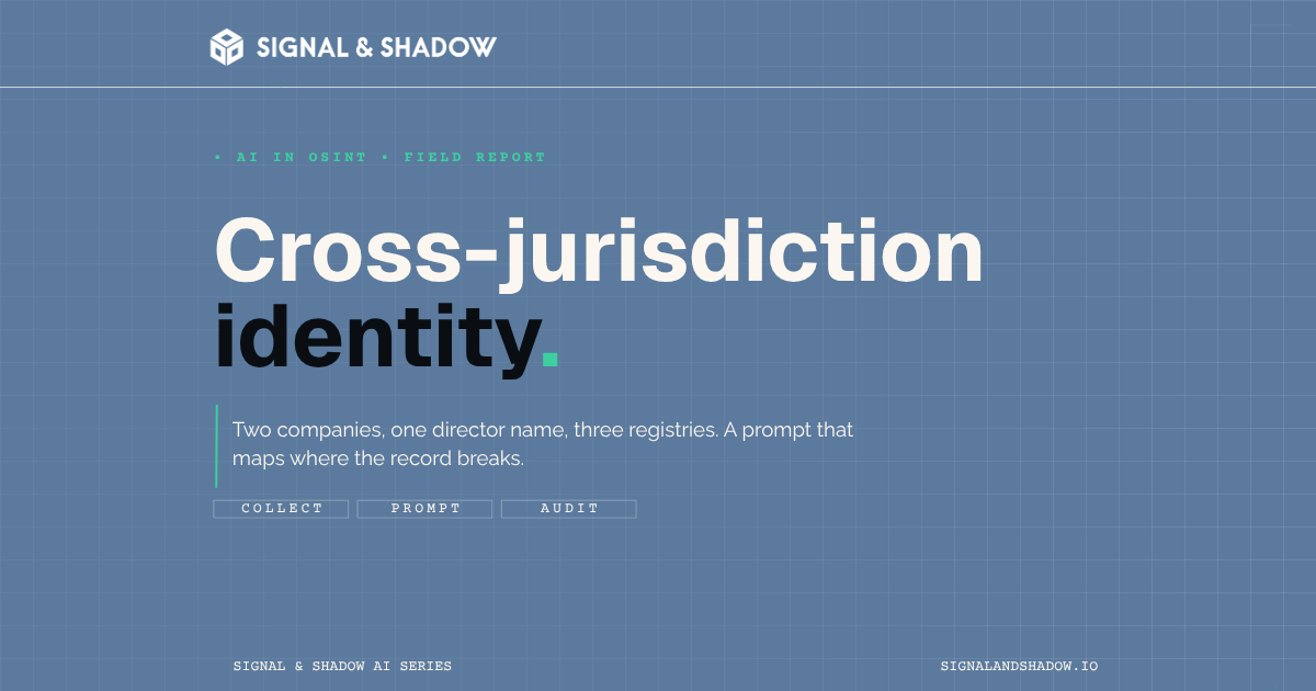 Corporate identity analysis across jurisdictions thumbnail