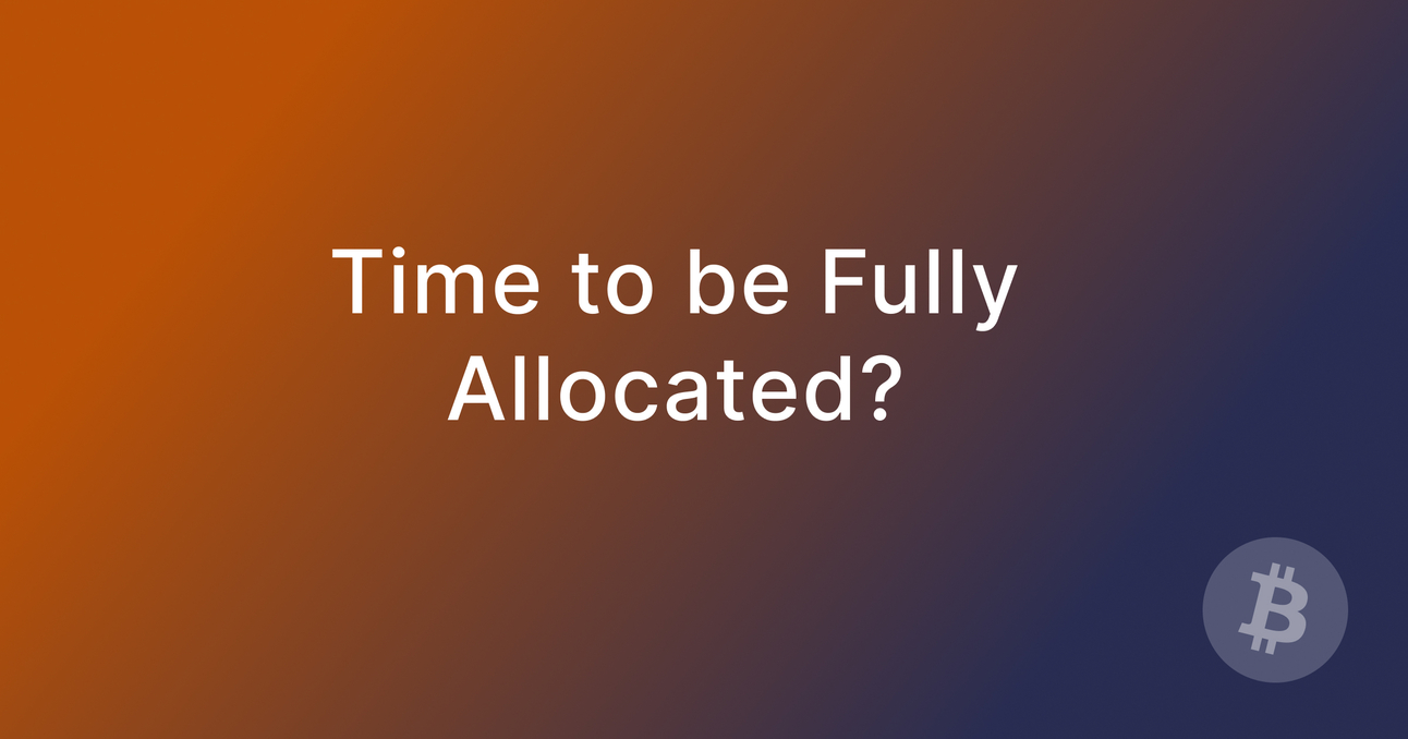 Time to be fully allocated?