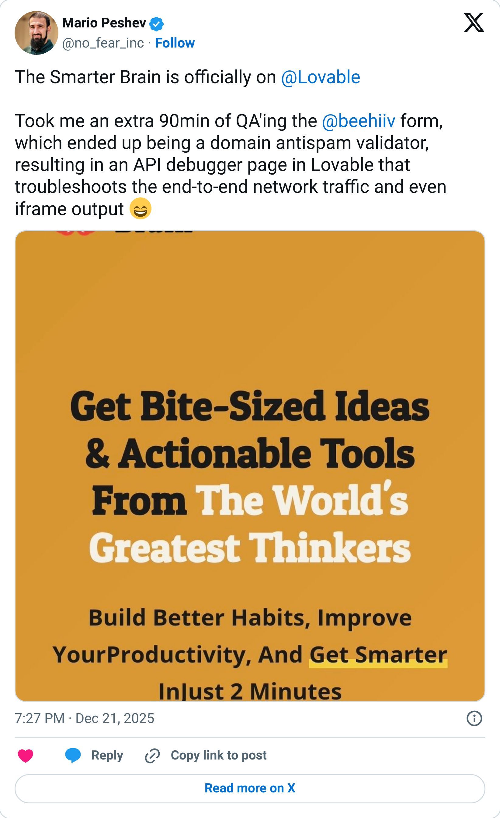 Tweet screenshot