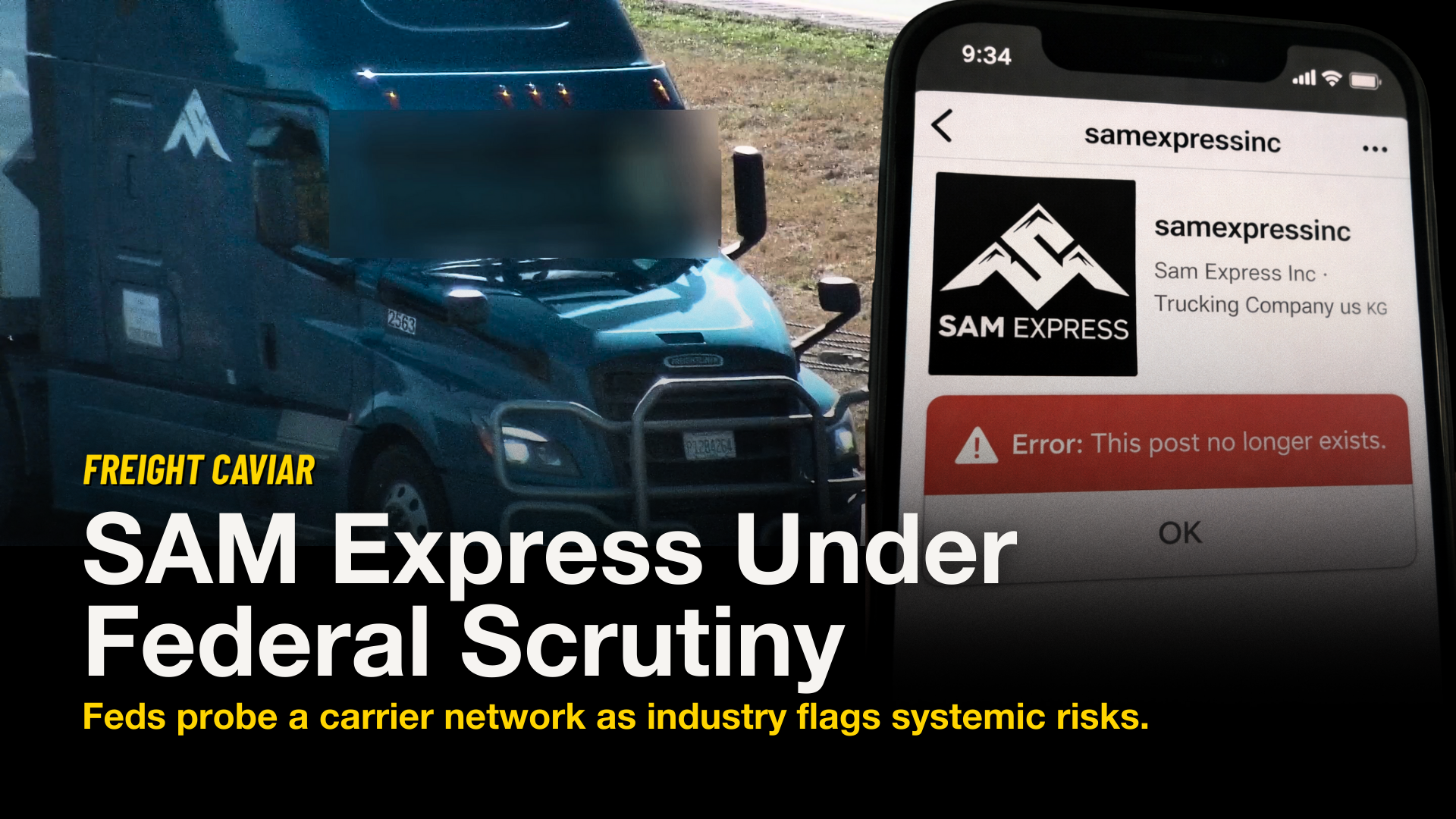 SAM Express Under Investigation | Freight Caviar