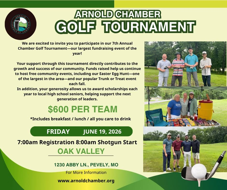 Arnold Chamber Golf Tournament June 19th