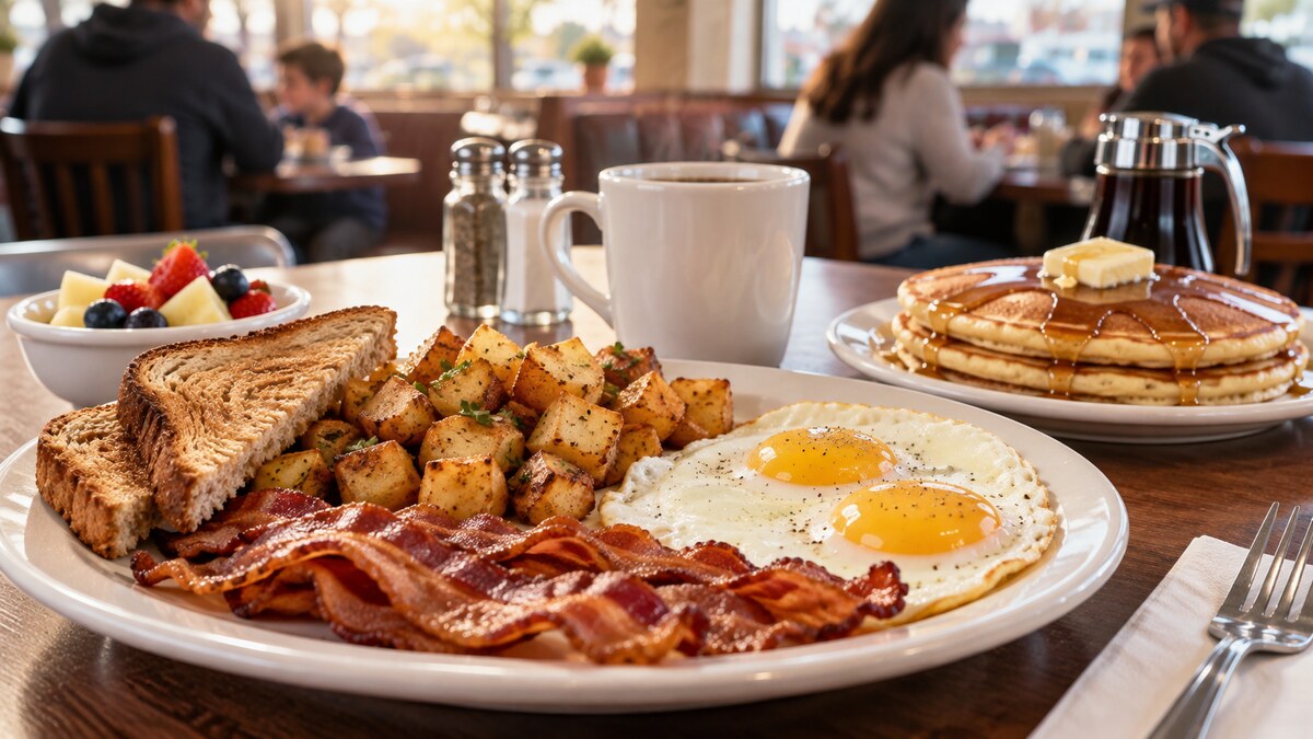 Weekend breakfast at Two Stones Grill in North Delta BC