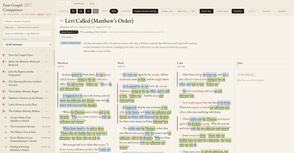 Gospel Comparison