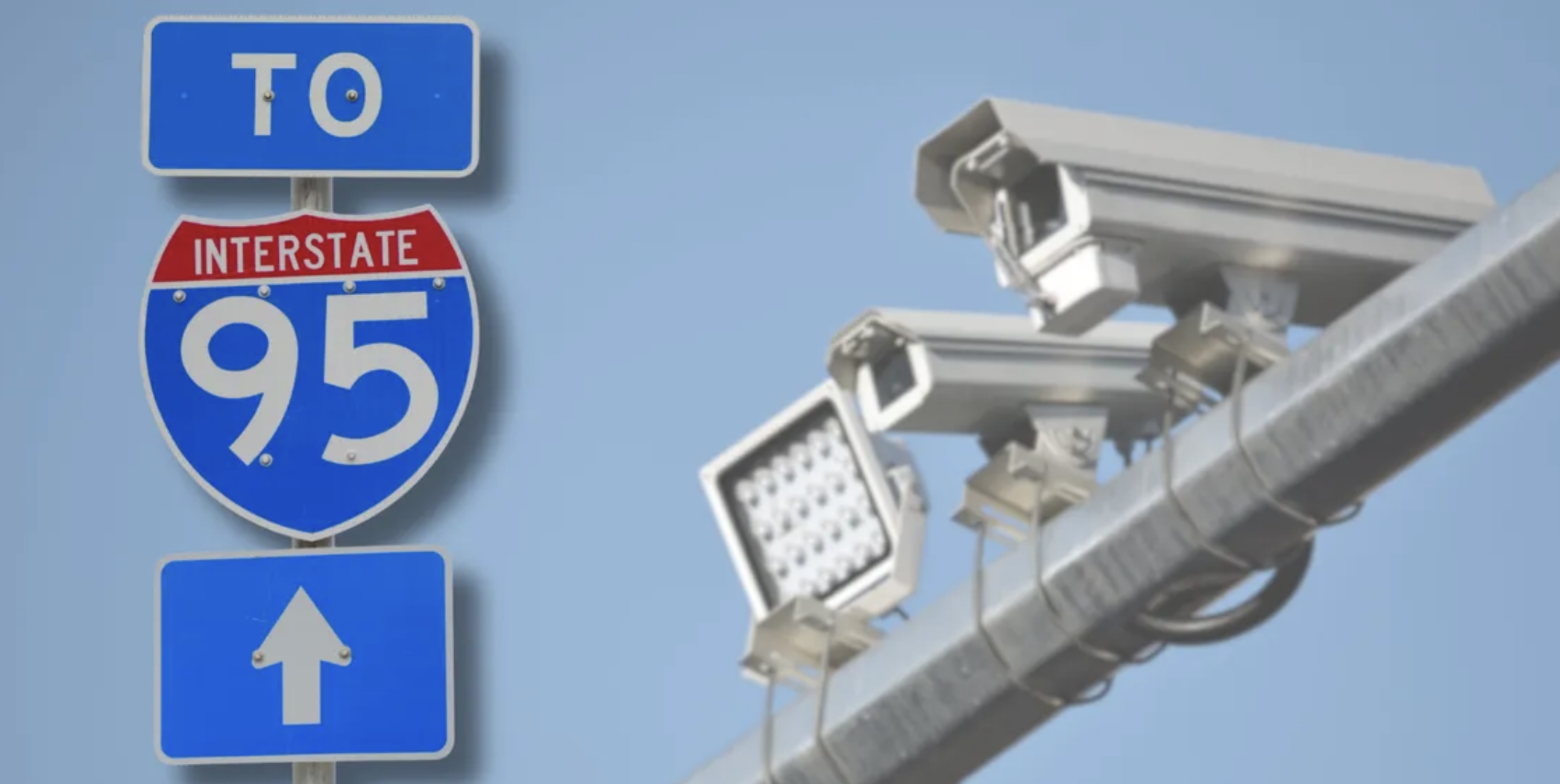 A scary AI ‘news alert’ warning of new I-95 instant fines starting tomorrow, with a robot narrator and garbled book spines