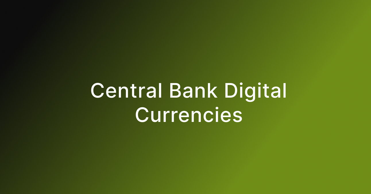 Central Bank Digital Currencies