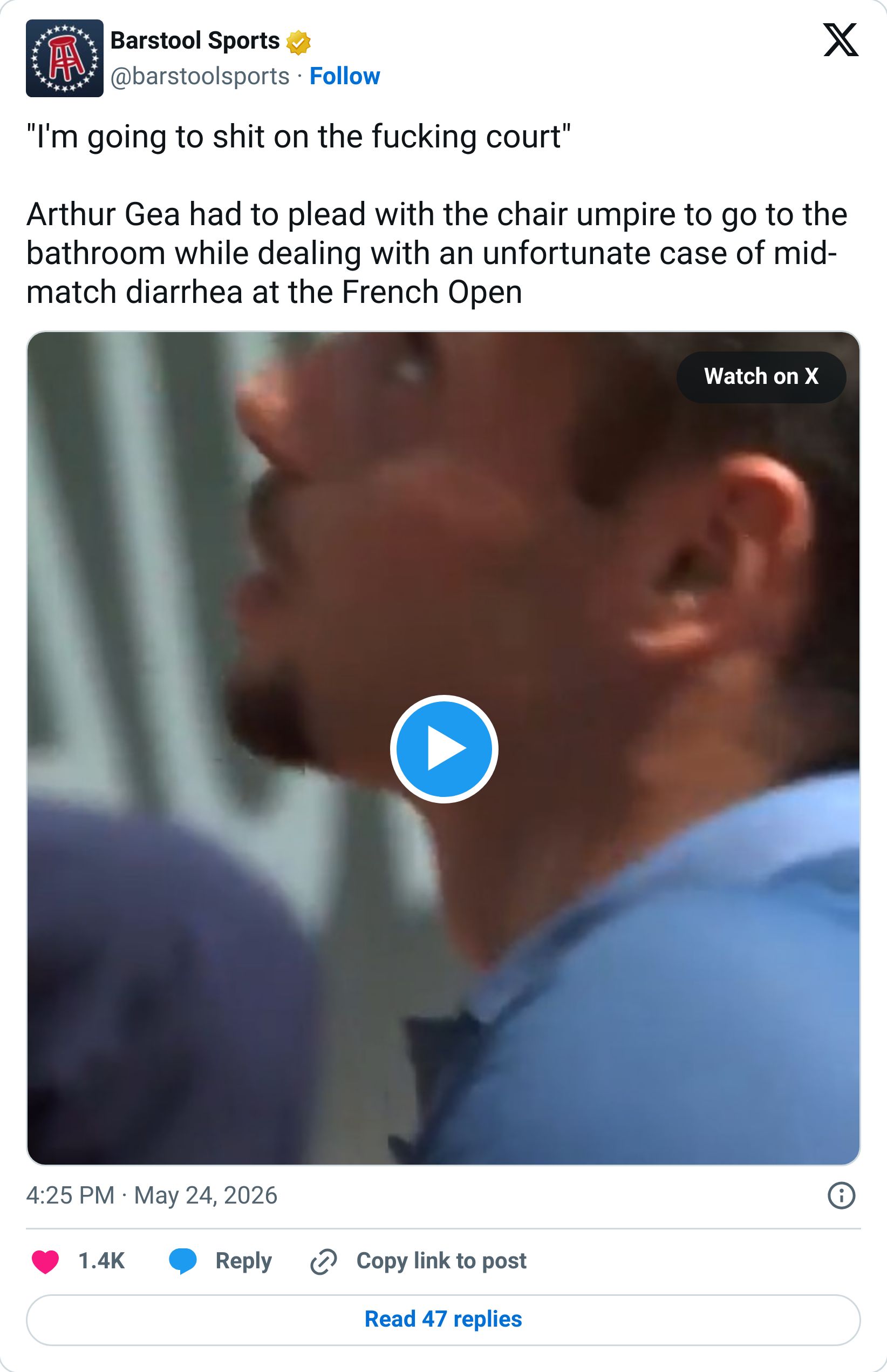 Tweet screenshot