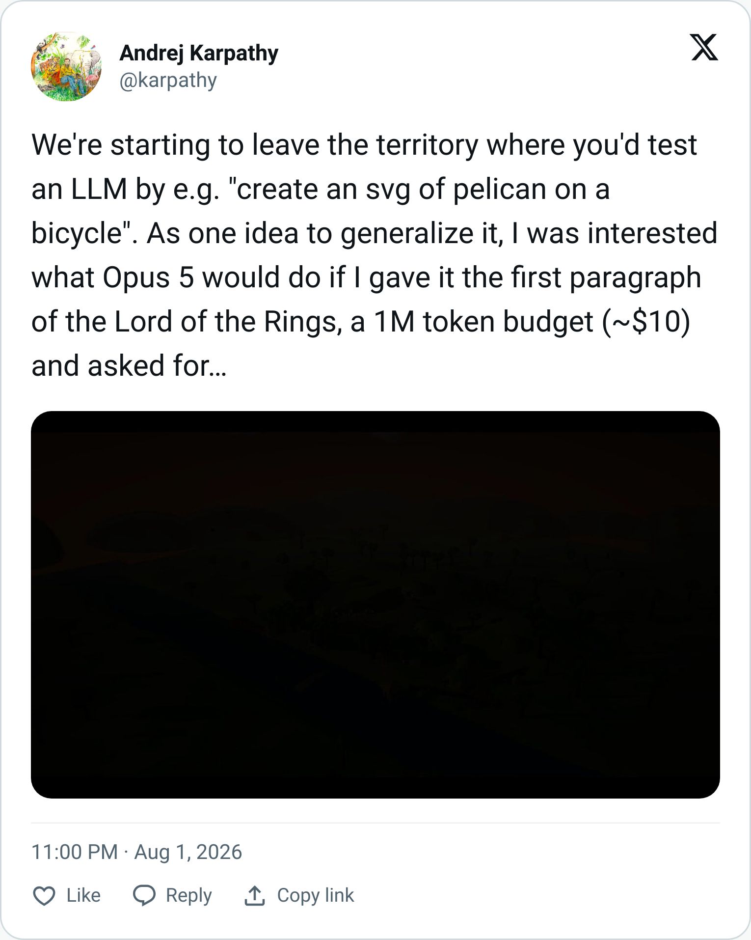 Tweet screenshot
