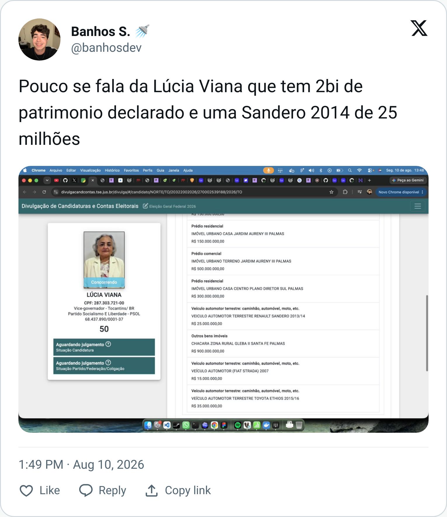 Tweet screenshot