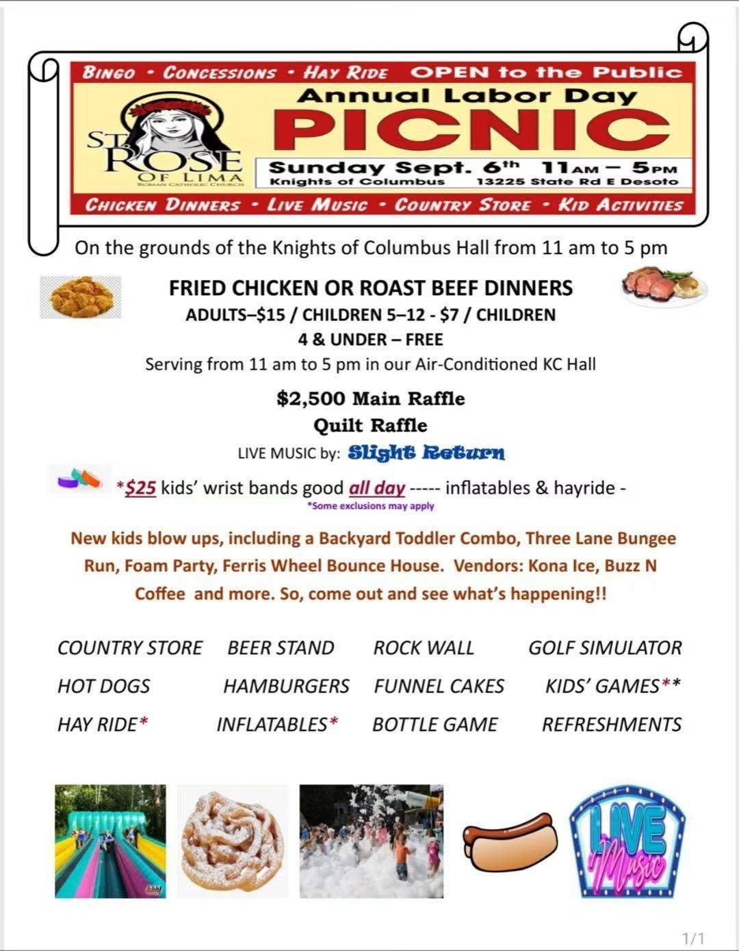 Chicken Dinner September 6