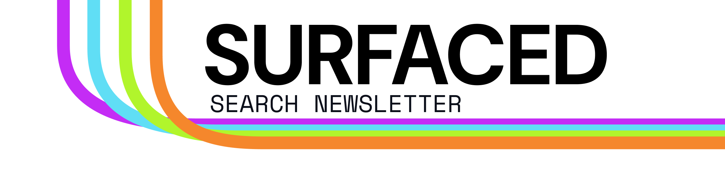 Header image for the newsletter issue "Surfaced - Search Intelligence - June 15th"