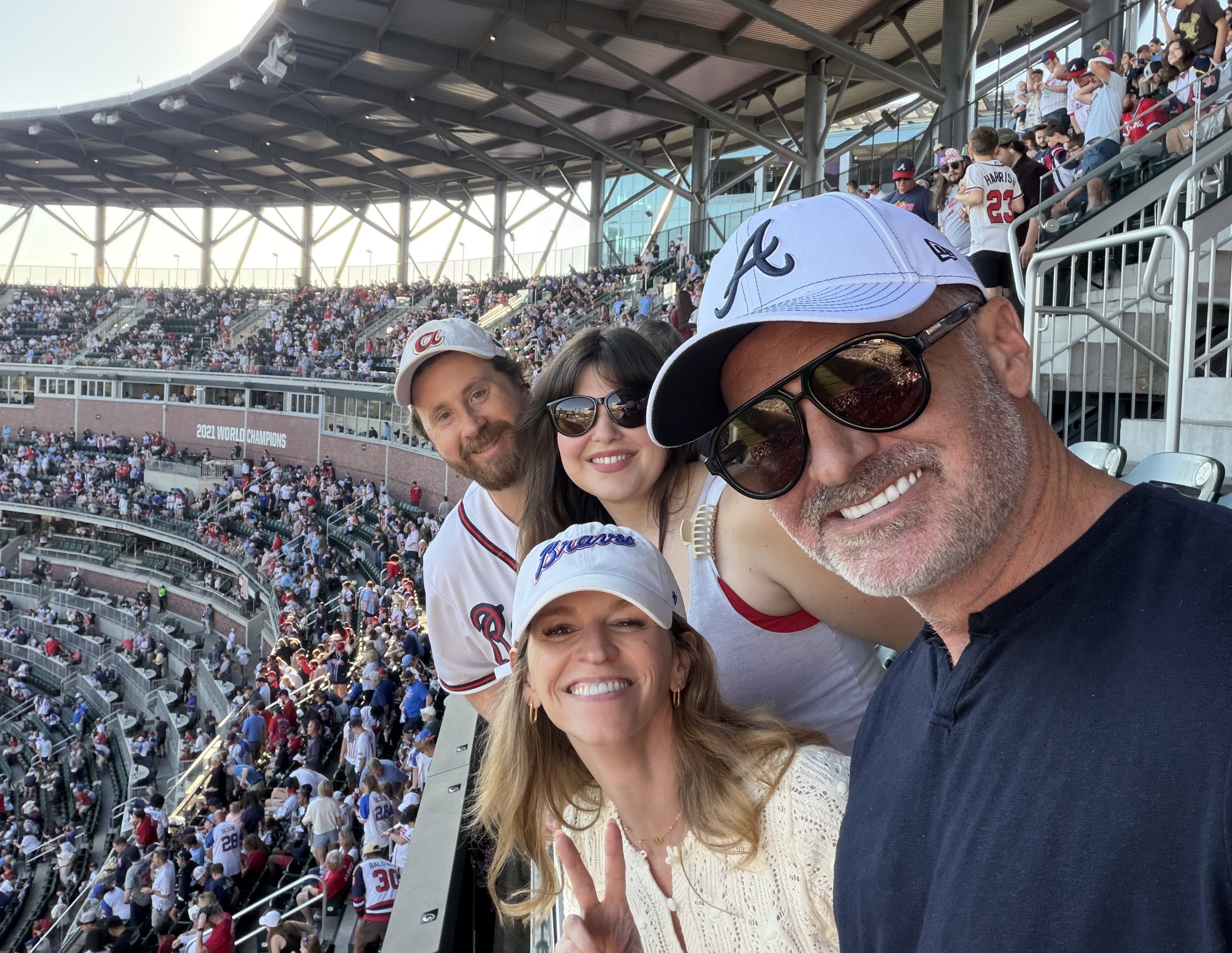Travis, Megan and friends at the Braves game