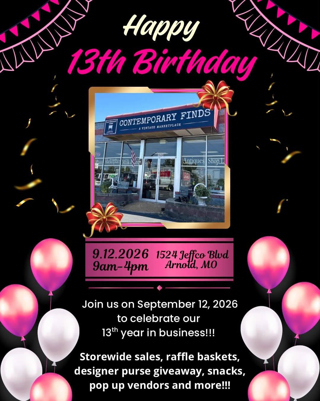 Contemporary Finds Birthday Party September 12