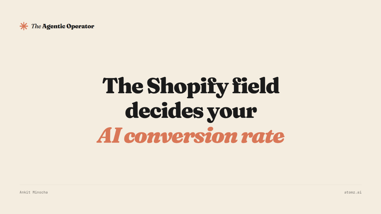 The Shopify field that decides your AI conversion rate
