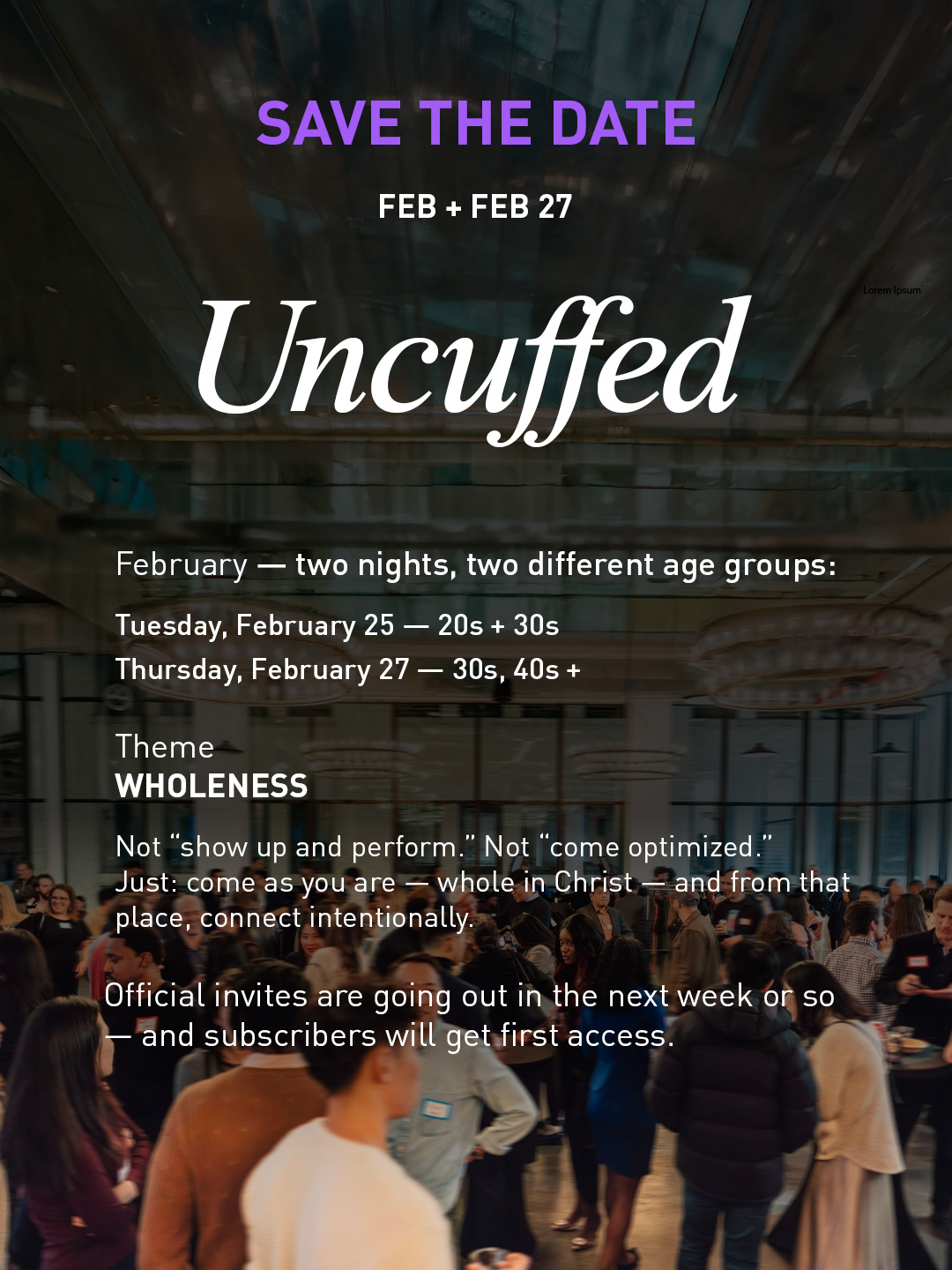 Uncuffed Singles Mixer