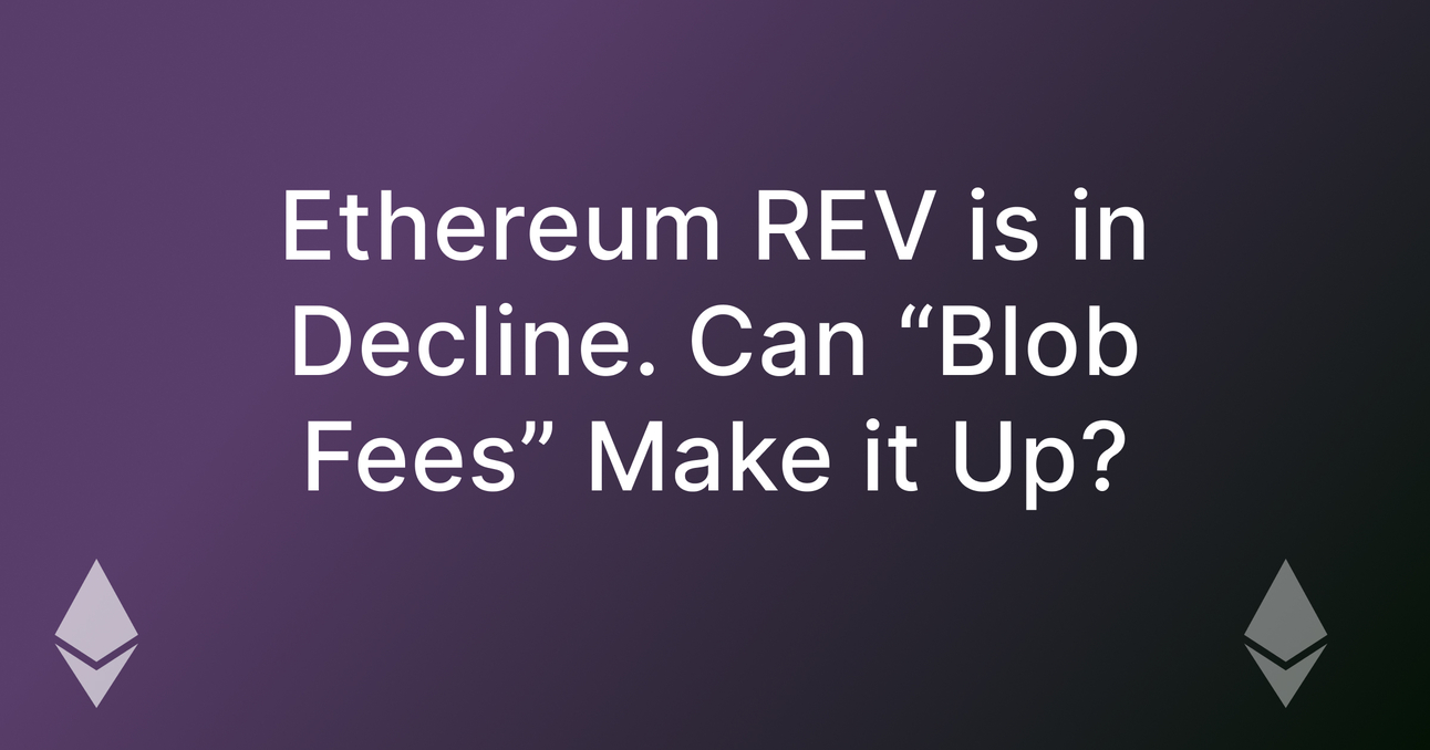Are "blob fees" the only thing that matters long-term for Ethereum?