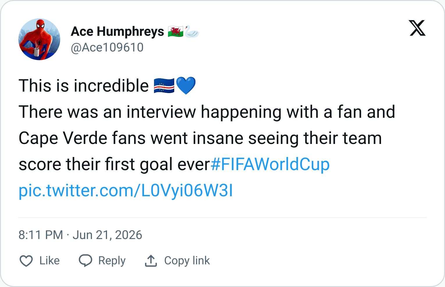 Tweet screenshot