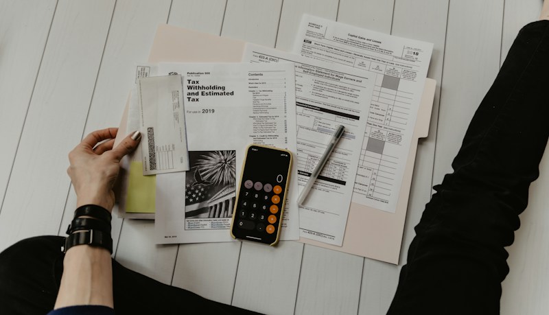 Financial planning and budgeting on a desk