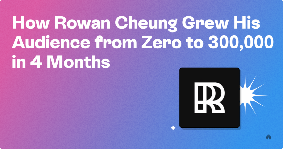 How Rowan Cheung Grew His Audience from Zero to 300,000 in 4 Months