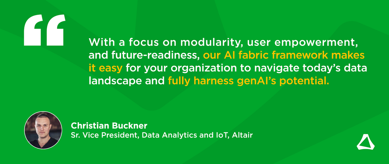 Training with AI-Generated Video, Altair AI Fabric, Data Platforms