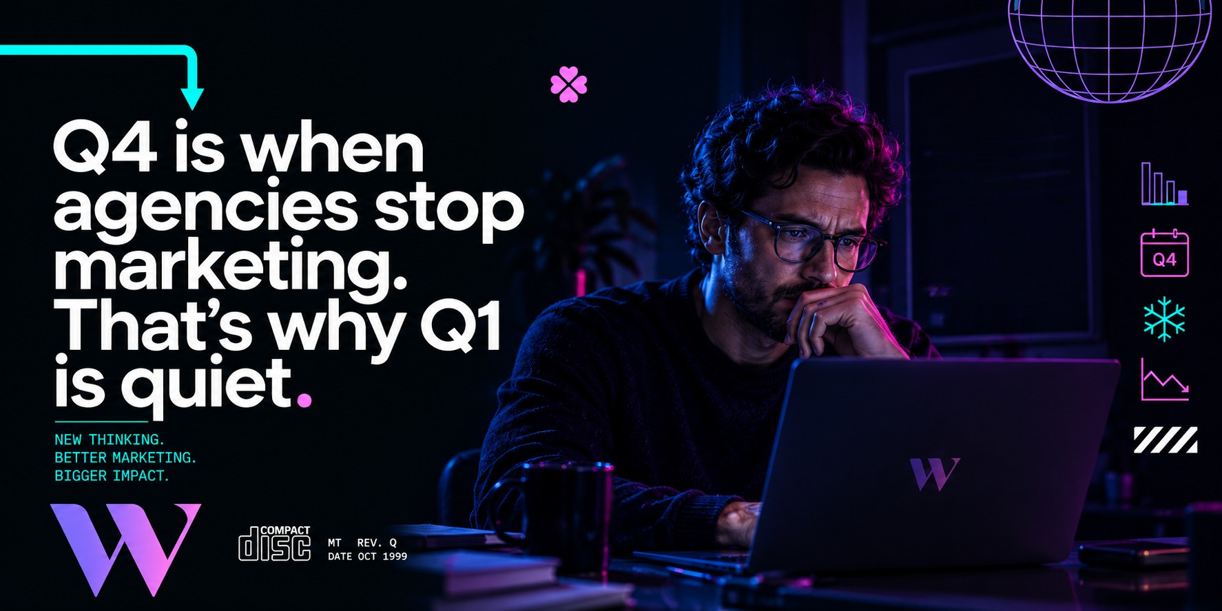 Q4 is when agencies stop marketing. That's why Q1 is quiet.