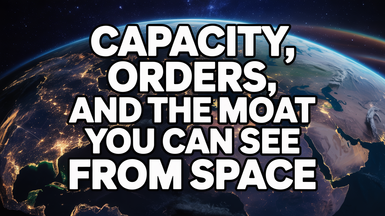 Capacity, Orders, And The Moat You Can See From Space