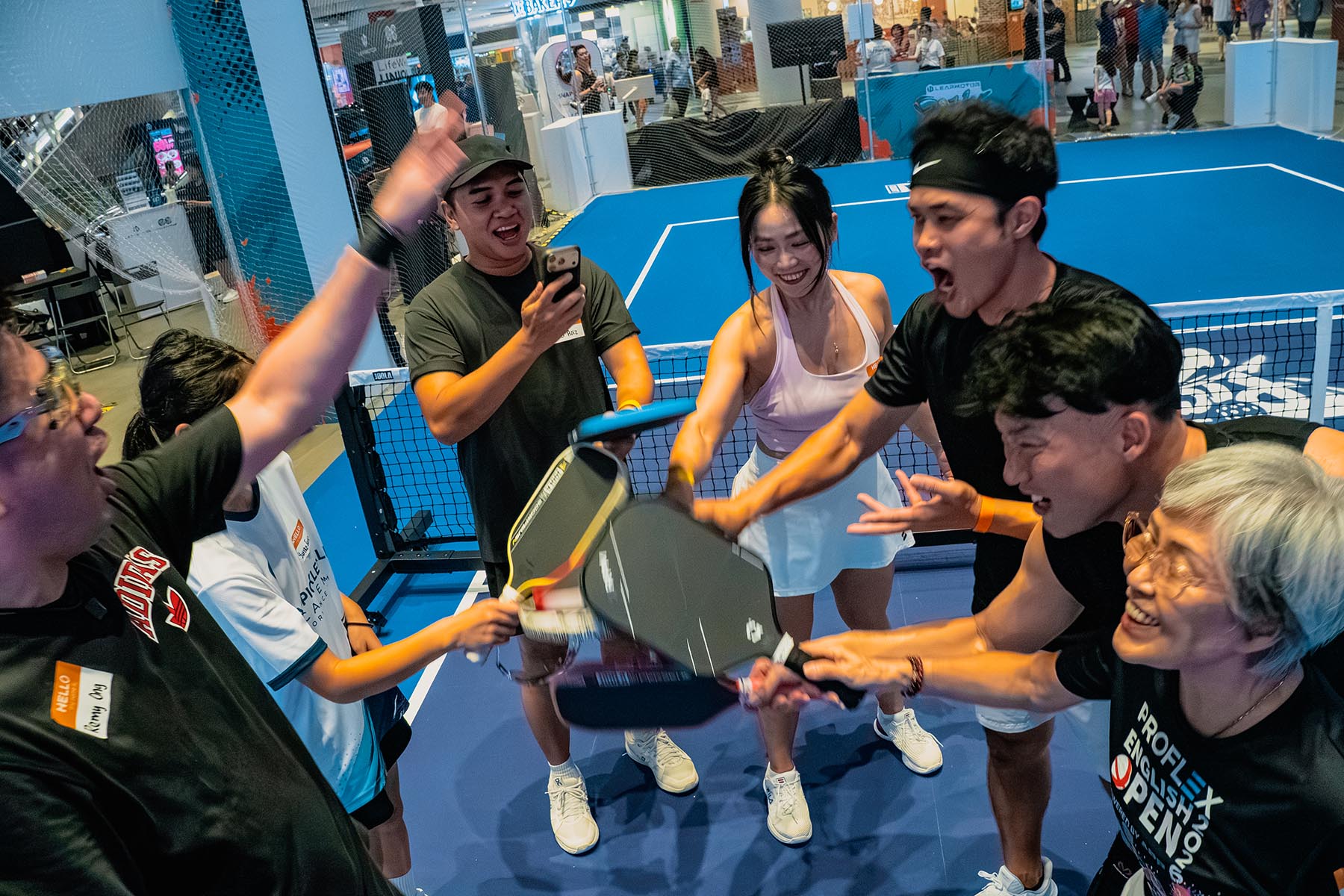 PickleMall kicked off with a rah-rah team competition