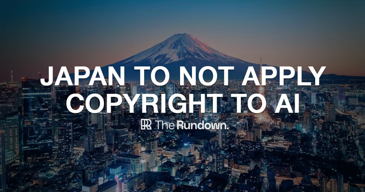 🤖 Japan goes all-in on AI
