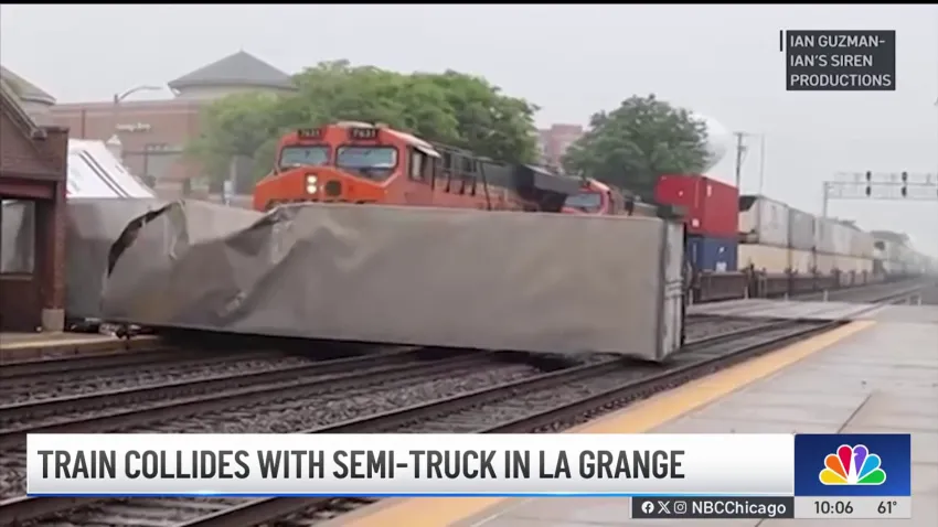 Freight Train Collides with Semi at La Grange Crossing | Freight Caviar