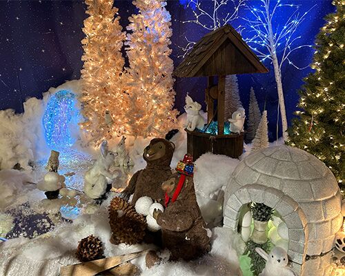 Hicks Nurseries promotional photograph of its animated Christmas walkthrough.
