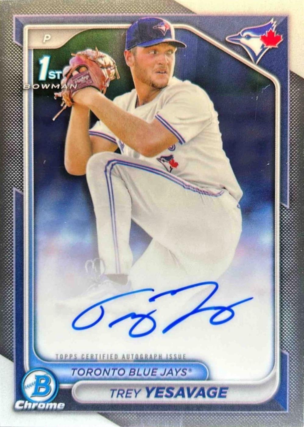 2024 Bowman Chrome Trey Yesavage 1st Bowman Prospect Auto CPA-TY