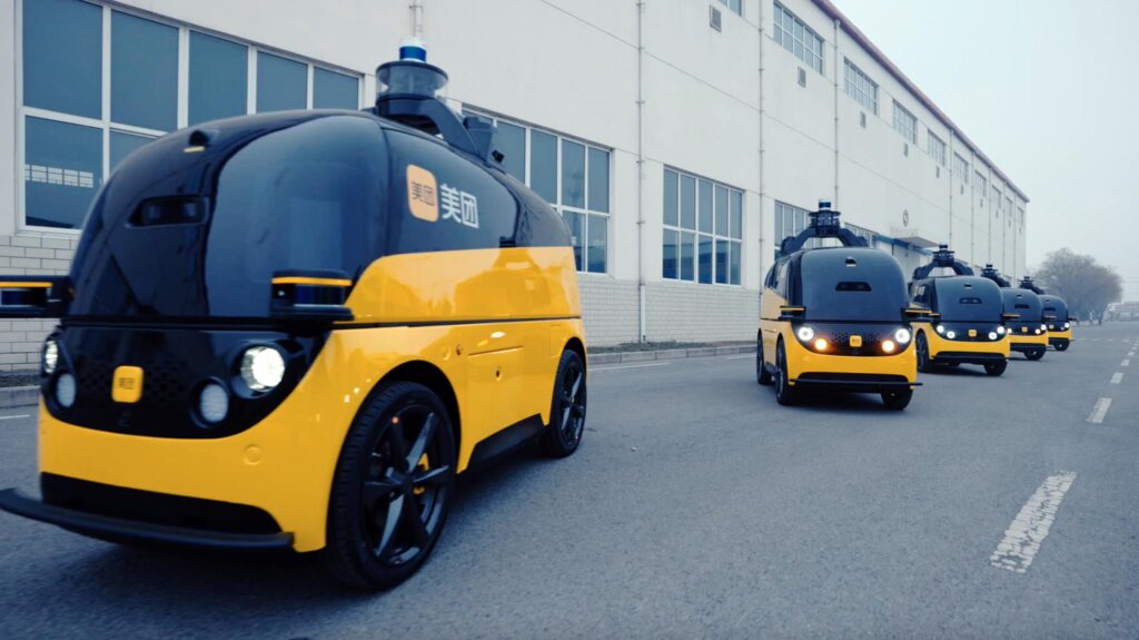 Autonomous delivery vehicle operating in China