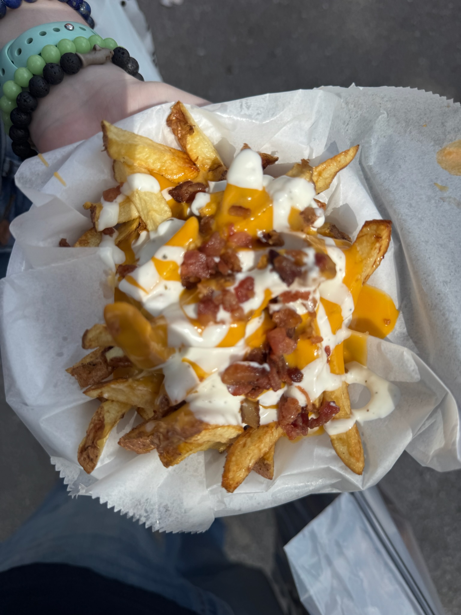 Loaded fries from the Kimmswick Strawberry Festival