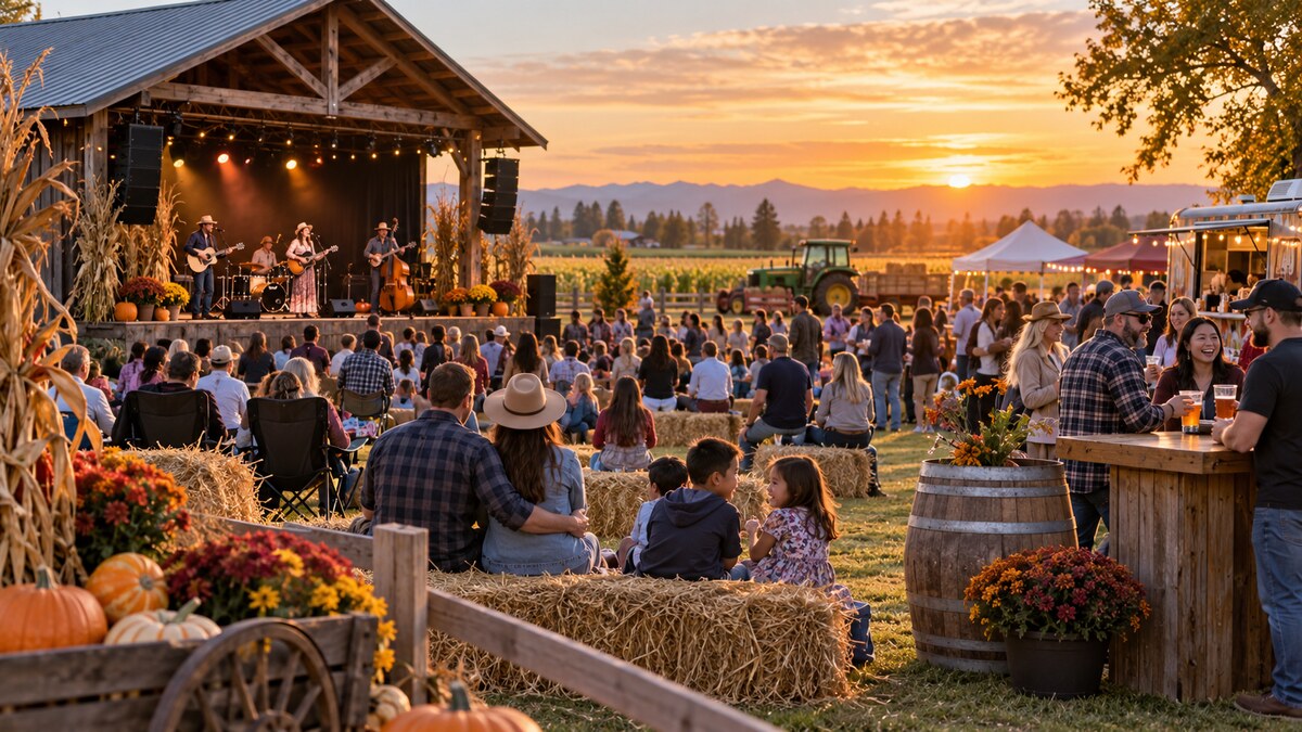 Live music, local food and families at Barnside Harvest Festival in Ladner, Delta BC