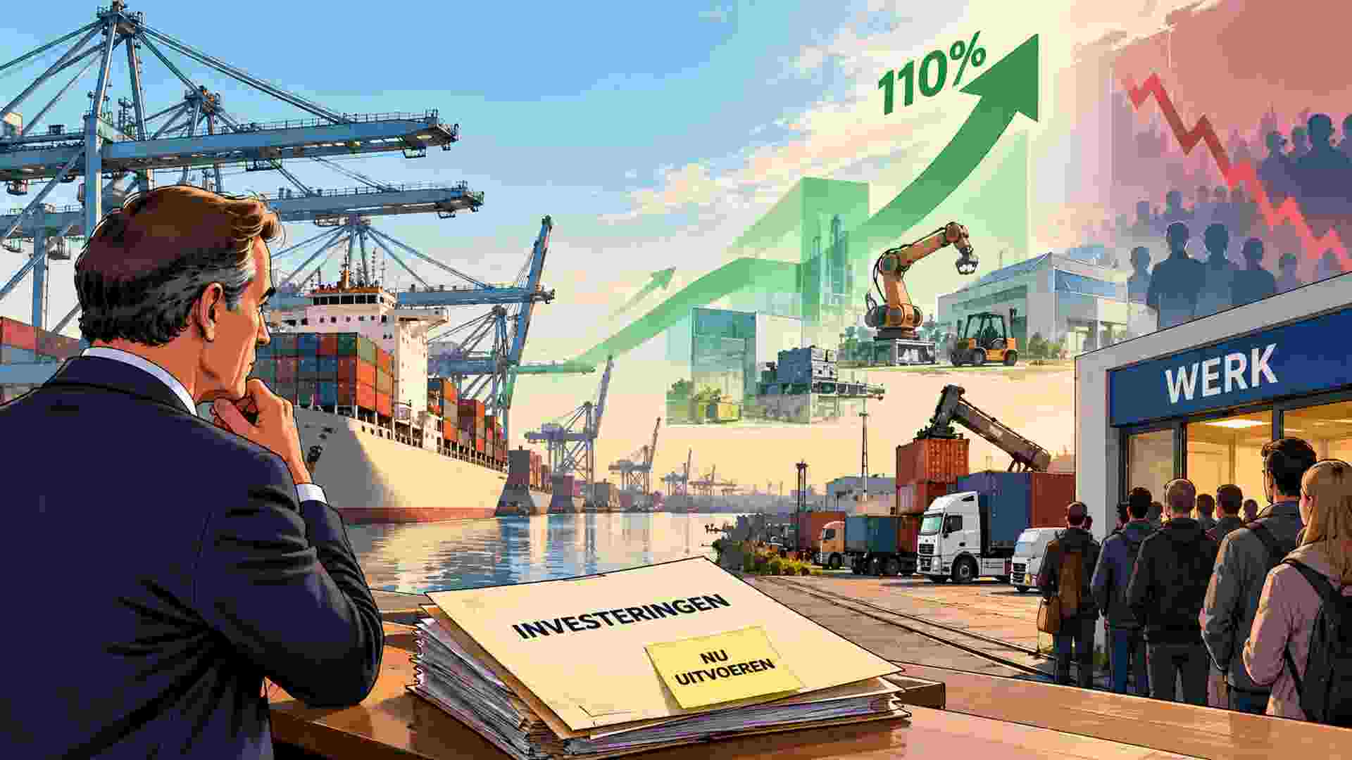 Illustratie: investeringen en werk in de haven van Antwerpen