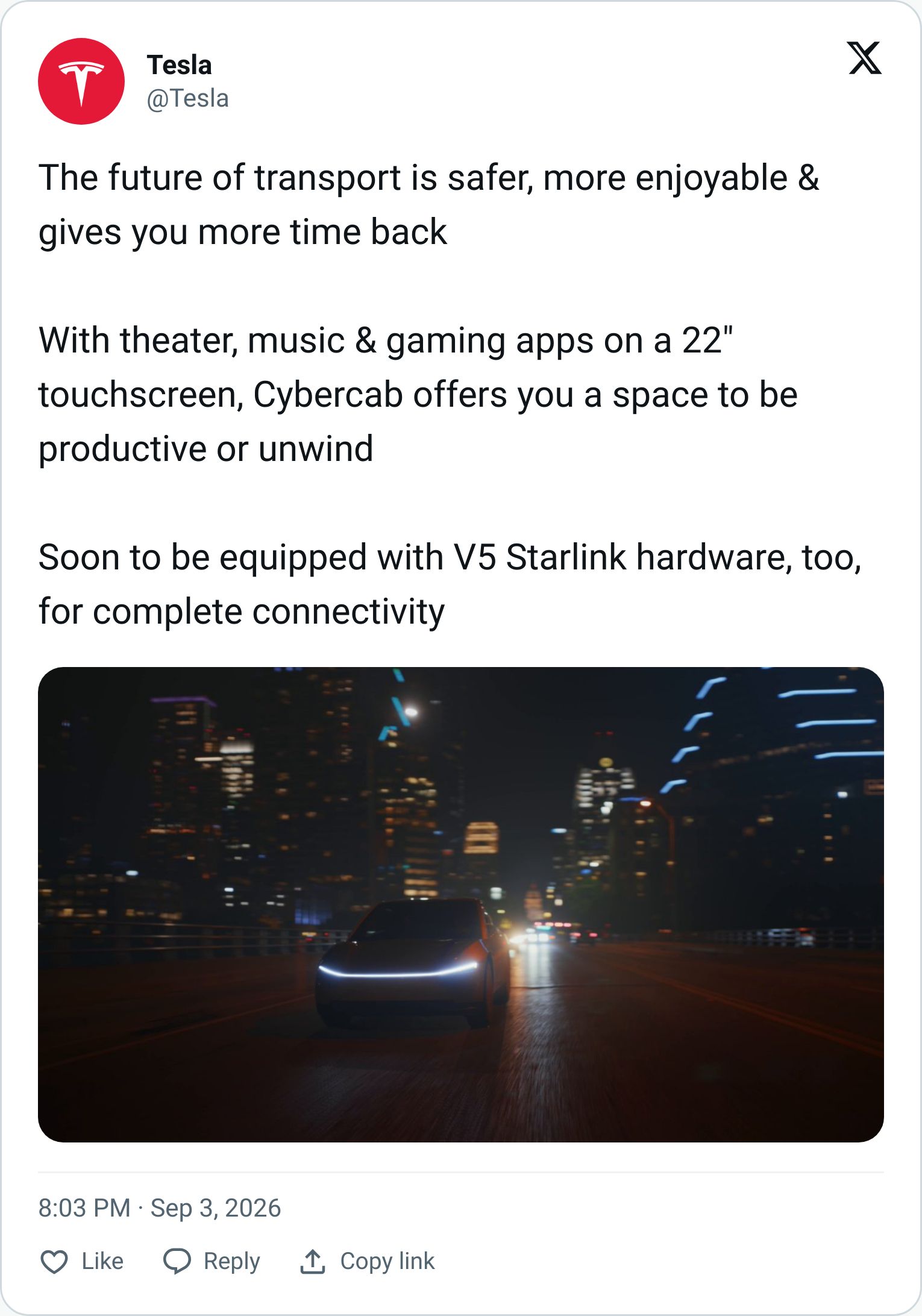 Tweet screenshot